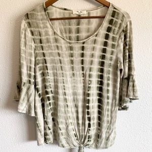 Rue JuJu Women’s Green Tie Dye Top Medium